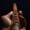 brown wooden flute